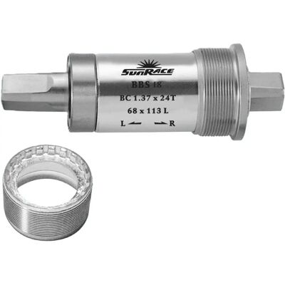 SunRace BBS18 Vierkante Bottom Bracket - 68mm Shell, 131mm As SunRace BBS18 Vierkante Bottom Bracket - 68mm Shell, 131mm As