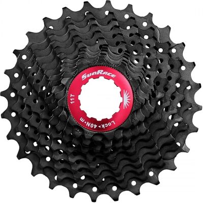 Cassetes SunRace CSRX1 de 11 velocidades - Preto/Vermelho Cassetes SunRace CSRX1 de 11 velocidades - Preto/Vermelho