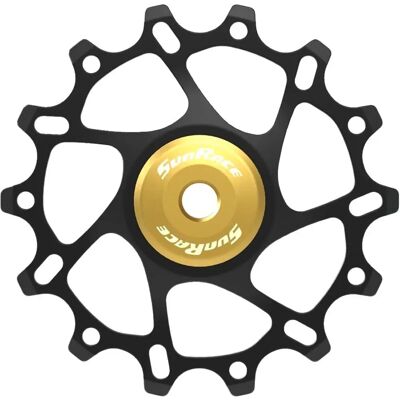 SunRace derailleurwieltjes - 14 tanden, keramisch, zwart/geel SunRace derailleurwieltjes - 14 tanden, keramisch, zwart/geel