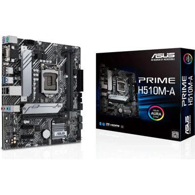 Carte mère ASUS PRIME H510M-A - Micro ATX, LGA1200, DDR4, HDMI, VGA, USB 3.2, LAN Gigabit - Publicité Carte mère ASUS PRIME H510M-A - Micro ATX, LGA1200, DDR4, HDMI, VGA, USB 3.2, LAN Gigabit - Publicité