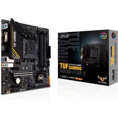 ASUS TUF Gaming A520M-Plus II - Placa-mãe - Preta ASUS TUF Gaming A520M-Plus II - Placa-mãe - Preta