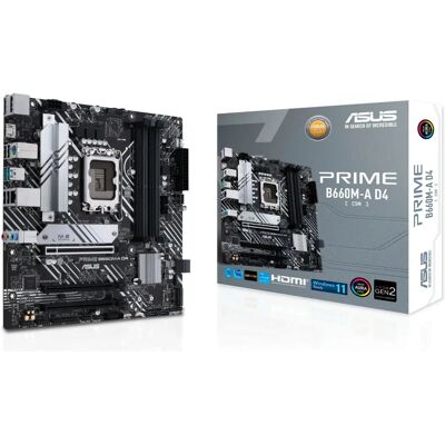 Carte mère Asus Prime B660M-A D4 - Micro ATX - LGA 1700 - DDR4 - Noir Carte mère Asus Prime B660M-A D4 - Micro ATX - LGA 1700 - DDR4 - Noir