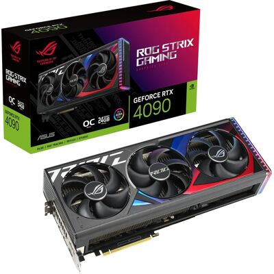 ASUS ROG -STRIX-RTX4090-O24G-GAMING NVIDIA GeForce RTX 4090 24 GB GDDR6X - Carte Graphique ASUS ROG -STRIX-RTX4090-O24G-GAMING NVIDIA GeForce RTX 4090 24 GB GDDR6X - Carte Graphique