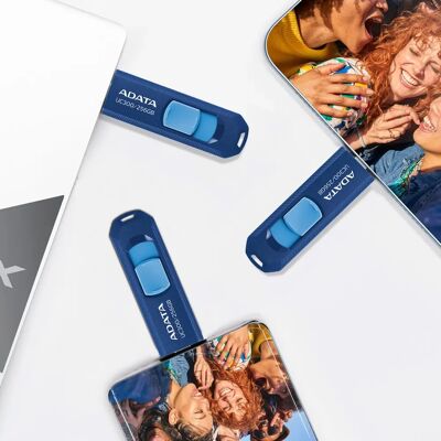 Clé USB ADATA 128GB USB-C 3.2 - Bleu - Publicité Clé USB ADATA 128GB USB-C 3.2 - Bleu - Publicité