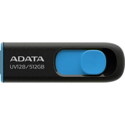 ADATA UV128 512GB USB 3.2 Flash Drive - Czarny, Niebieski - USB Type-A ADATA UV128 512GB USB 3.2 Flash Drive - Czarny, Niebieski - USB Type-A