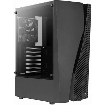 Aerocool Wave-G-Bk-V1 - Mid Tower - ATX - Seitenteil mit Glas - Kein Netzteil - Schwarz - PC-Gehäuse Aerocool Wave-G-Bk-V1 - Mid Tower - ATX - Seitenteil mit Glas - Kein Netzteil - Schwarz - PC-Gehäuse