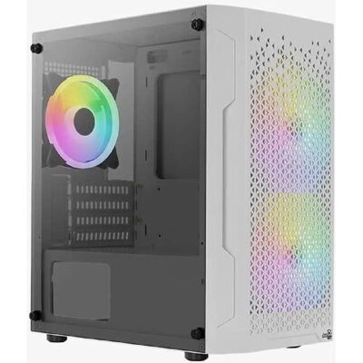 Aerocool Trinity Mini Mesh FRGB mATX Blanc - Boîtier PC Aerocool Trinity Mini Mesh FRGB mATX Blanc - Boîtier PC