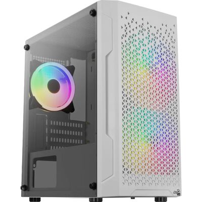 Aerocool Trinity Mini Micro-ATX Gehäuse - Doppelkammer, Glas, RGB-Lüfter Aerocool Trinity Mini Micro-ATX Gehäuse - Doppelkammer, Glas, RGB-Lüfter
