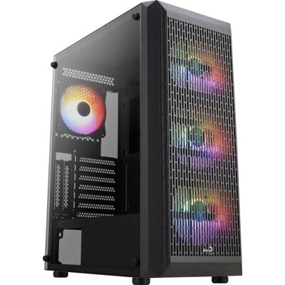 Aerocool Beam Schwarzes PC-Gehäuse mit RGB-Lüftern Aerocool Beam Schwarzes PC-Gehäuse mit RGB-Lüftern