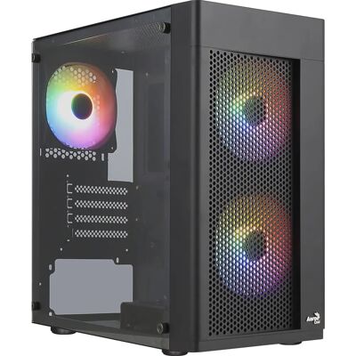 Aerocool Hexform Mini Tower - Micro ATX PC-behuizing met RGB-ventilatoren Aerocool Hexform Mini Tower - Micro ATX PC-behuizing met RGB-ventilatoren