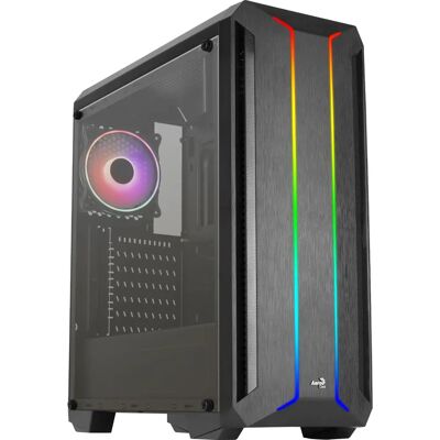 Boîtier PC Aerocool Skyline-A-BK-v2 Midi Tower avec panneau ARGB Boîtier PC Aerocool Skyline-A-BK-v2 Midi Tower avec panneau ARGB