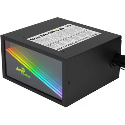 Fuente de alimentación Aerocool MIRAGEGOLD750 - 80 Plus Gold, Modular, RGB Fuente de alimentación Aerocool MIRAGEGOLD750 - 80 Plus Gold, Modular, RGB