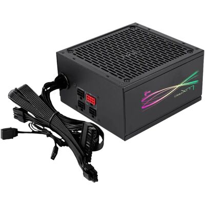 Alimentatore Aerocool Luxpro Rgb650m 650W - Semimodulare, 80 Plus Bronze, RGB LED Alimentatore Aerocool Luxpro Rgb650m 650W - Semimodulare, 80 Plus Bronze, RGB LED