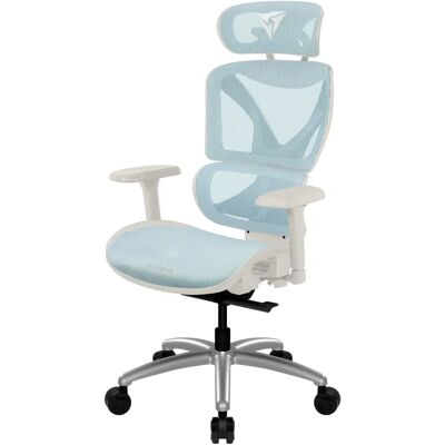 ThunderX3 - XTC - Couleur Blanc-Bleu - Chaise de bureau - Publicité ThunderX3 - XTC - Couleur Blanc-Bleu - Chaise de bureau - Publicité