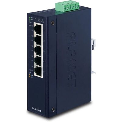Planet IGS-501T Netzwerkswitch - 5x 10/100/1000 - DIN-Montage Planet IGS-501T Netzwerkswitch - 5x 10/100/1000 - DIN-Montage