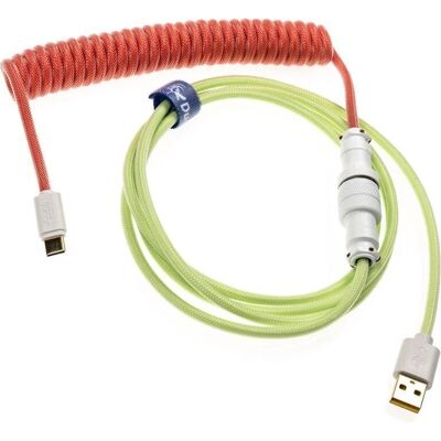 Ducky Premicord Strawberry Frog Spiralkabel - USB Typ C auf Typ A - 1,8 m Ducky Premicord Strawberry Frog Spiralkabel - USB Typ C auf Typ A - 1,8 m