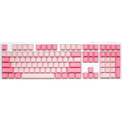 Clavier de jeu mécanique rose Gossamer Ducky - MX-Ergo-Clear - Taille complète - Publicité Clavier de jeu mécanique rose Gossamer Ducky - MX-Ergo-Clear - Taille complète - Publicité