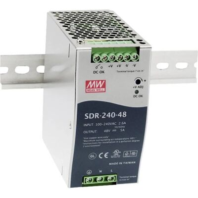 Mean Well SDR-240-48 Netzteil - 48V/5A - DIN-Schiene Mean Well SDR-240-48 Netzteil - 48V/5A - DIN-Schiene