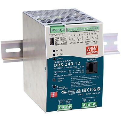 Mean Well DRS-240-12 12V Voeding - Power Supply Mean Well DRS-240-12 12V Voeding - Power Supply