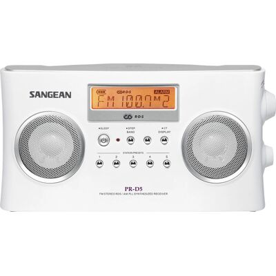 Sangean PR-D5 Valkoinen - Digitaalinen Radio Stereo Herätyskello Sangean PR-D5 Valkoinen - Digitaalinen Radio Stereo Herätyskello