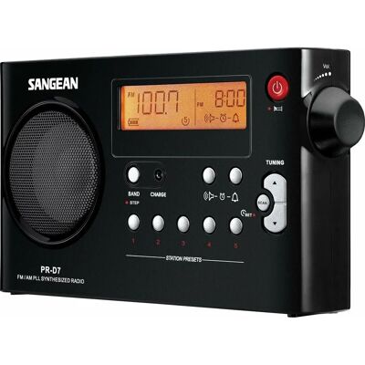 Radio portable Sangean PR-D7 - FM/AM, Numérique, Réveil Radio portable Sangean PR-D7 - FM/AM, Numérique, Réveil