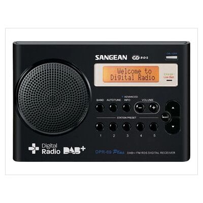 Sangean DPR-69+ Radio Digital Portátil Negro - Radio Digital Sangean DPR-69+ Radio Digital Portátil Negro - Radio Digital