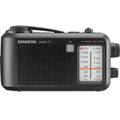 Φορητό ραδιόφωνο έκτακτης ανάγκης SANGEAN MMR-77 Μαύρο Φορητό ραδιόφωνο έκτακτης ανάγκης SANGEAN MMR-77 Μαύρο