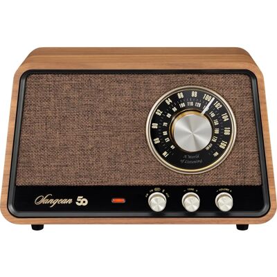 Radio de table en bois de noyer Sangean WR-101 - AM, FM, Bluetooth - Publicité Radio de table en bois de noyer Sangean WR-101 - AM, FM, Bluetooth - Publicité