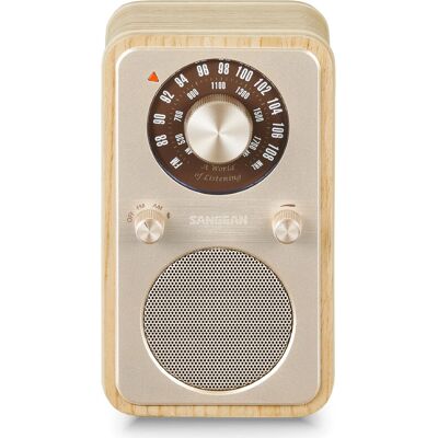 Sangean WR-9 Radio analogique personnelle, bois clair Sangean WR-9 Radio analogique personnelle, bois clair