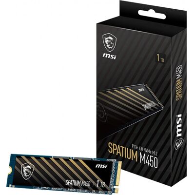 MSI Spatium M450 PCIe 4.0 NVMe M.2 1TB SSD - PCI Express 4.0 MSI Spatium M450 PCIe 4.0 NVMe M.2 1TB SSD - PCI Express 4.0