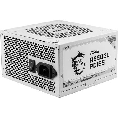 MSI Bílý 850W zdroj - 80 Plus Gold, Modulární MSI Bílý 850W zdroj - 80 Plus Gold, Modulární