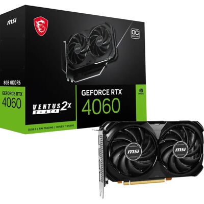 MSI GeForce RTX 4060 - VENTUS 2X NEGRO 8G OC MSI GeForce RTX 4060 - VENTUS 2X NEGRO 8G OC