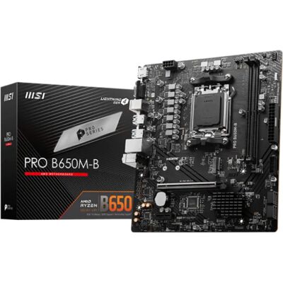 Carte mère MSI PRO B650M-B - Socket AMD B650 - Micro ATX - Publicité Carte mère MSI PRO B650M-B - Socket AMD B650 - Micro ATX - Publicité