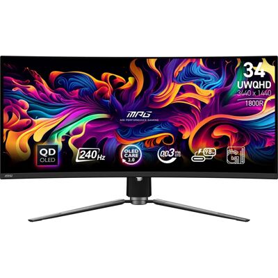 MSI Fekete 34'' QD-OLED Kurvás Játék Monitor - Számítógép Monitor MSI Fekete 34'' QD-OLED Kurvás Játék Monitor - Számítógép Monitor