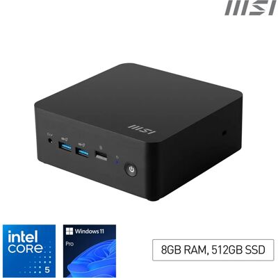 MSI Cubi NUC 1M i5 120U FS 8GB 512GB W11P DDR5-SDRAM SSD Mini PC Black - Mini PC MSI Cubi NUC 1M i5 120U FS 8GB 512GB W11P DDR5-SDRAM SSD Mini PC Black - Mini PC