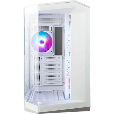 Caja MSI Micro-ATX Torre Media Blanca con Ventiladores ARGB Caja MSI Micro-ATX Torre Media Blanca con Ventiladores ARGB