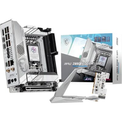 MSI Motherboard Z890I Edge Ti WIFI - Mini ITX - LGA 1851 - Unterstützung für Intel Ultra CPUs MSI Motherboard Z890I Edge Ti WIFI - Mini ITX - LGA 1851 - Unterstützung für Intel Ultra CPUs