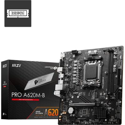 Placă de bază MSI PRO A620M-B - AMD A620 - Micro ATX - DDR5 Placă de bază MSI PRO A620M-B - AMD A620 - Micro ATX - DDR5