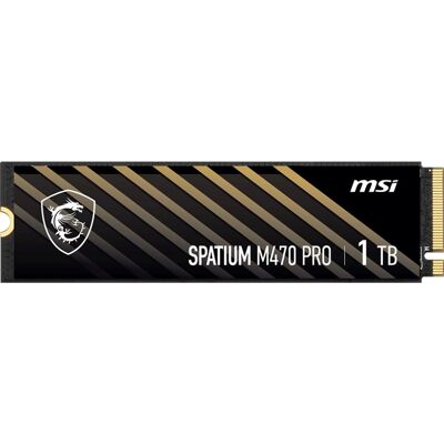 MSI Spatium M470 Pro 1TB SSD - Unidade interna PCIe 4.0 MSI Spatium M470 Pro 1TB SSD - Unidade interna PCIe 4.0