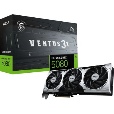 MSI GeForce RTX 5080 Ventus 3X OC Plus - Carte graphique - Publicité MSI GeForce RTX 5080 Ventus 3X OC Plus - Carte graphique - Publicité