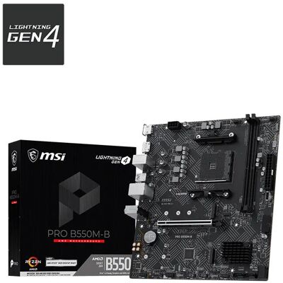 MSI - PRO B550M-B - AM4 - mATX - Motherboard MSI - PRO B550M-B - AM4 - mATX - Motherboard