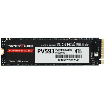 Patriot Memory PV593 4 TB SSD Laufwerk - PCIe 5.0 NVMe M.2 Patriot Memory PV593 4 TB SSD Laufwerk - PCIe 5.0 NVMe M.2
