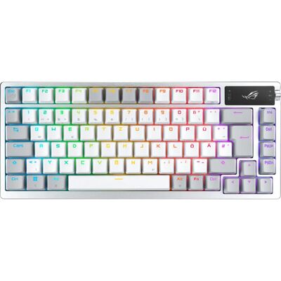 ASUS ROG Azoth Hvitt Gaming Tastatur - 75% Trådløst RGB OLED ASUS ROG Azoth Hvitt Gaming Tastatur - 75% Trådløst RGB OLED