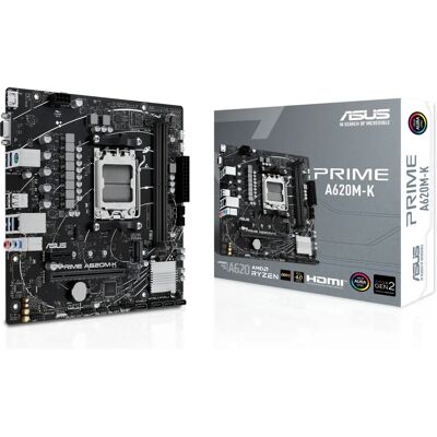 ASUS Prime A620M-K Mainboard - DDR5, Micro ATX, AMD A620 ASUS Prime A620M-K Mainboard - DDR5, Micro ATX, AMD A620