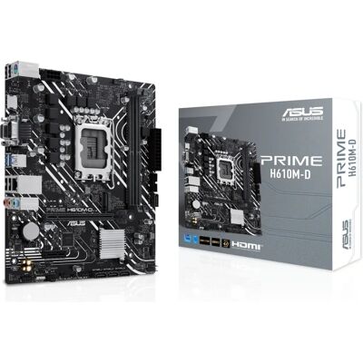 Carte mère ASUS Prime H610M-D - DDR5 - MicroATX - Noir - LGA1700 - Intel H610 Carte mère ASUS Prime H610M-D - DDR5 - MicroATX - Noir - LGA1700 - Intel H610