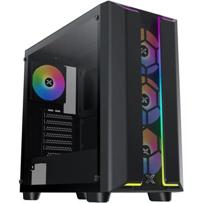 Xigmatek Gaming Y Pro - Case per PC - Nero - Pannello laterale in vetro temperato Xigmatek Gaming Y Pro - Case per PC - Nero - Pannello laterale in vetro temperato