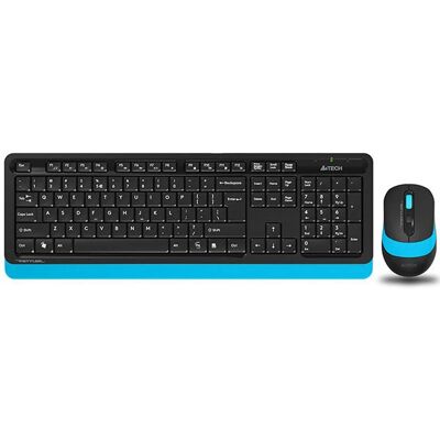 A4Tech Fstyler FG1010 Vezeték nélküli Billentyűzet és Egér - Iroda QWERTY Fekete, Kék A4Tech Fstyler FG1010 Vezeték nélküli Billentyűzet és Egér - Iroda QWERTY Fekete, Kék
