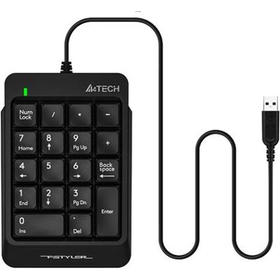 A4Tech FK13P Numerisches Tastenfeld - 18 Tasten, USB, 70cm Kabel, Schwarz A4Tech FK13P Numerisches Tastenfeld - 18 Tasten, USB, 70cm Kabel, Schwarz