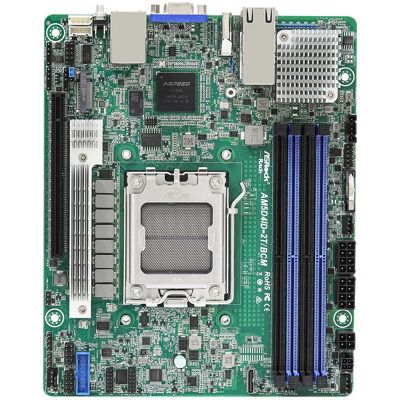 Asrock AM5D4ID-2T/BCM Moderkort - AMD Socket AM5 Mini ITX Asrock AM5D4ID-2T/BCM Moderkort - AMD Socket AM5 Mini ITX