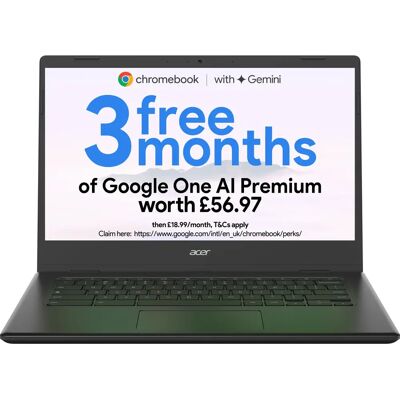 Acer Celeron N4500 Black Laptop - Chromebook 14" Full HD Acer Celeron N4500 Black Laptop - Chromebook 14" Full HD